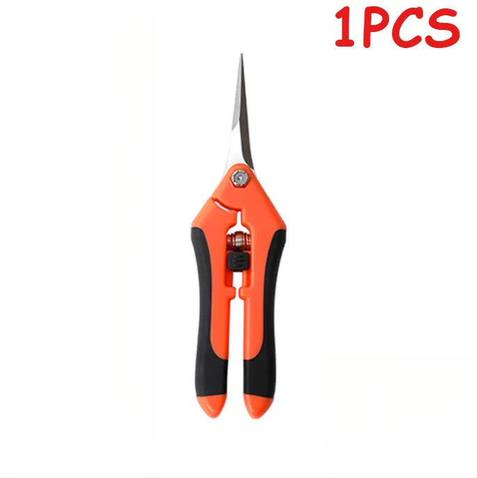 Stainless Steel Pruning Shears Handheld Garden Scissors Practical Trimming Tool for Branches Flowers and Household Plant Care