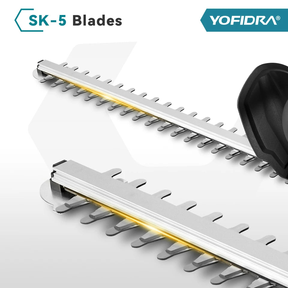 YOFIDRA 2000W 15000RPM Electric Hedge Trimmer Cordless Lawn Mower Hedge Pruner Trimmer Garden Power Tool For Makita Battery Pin