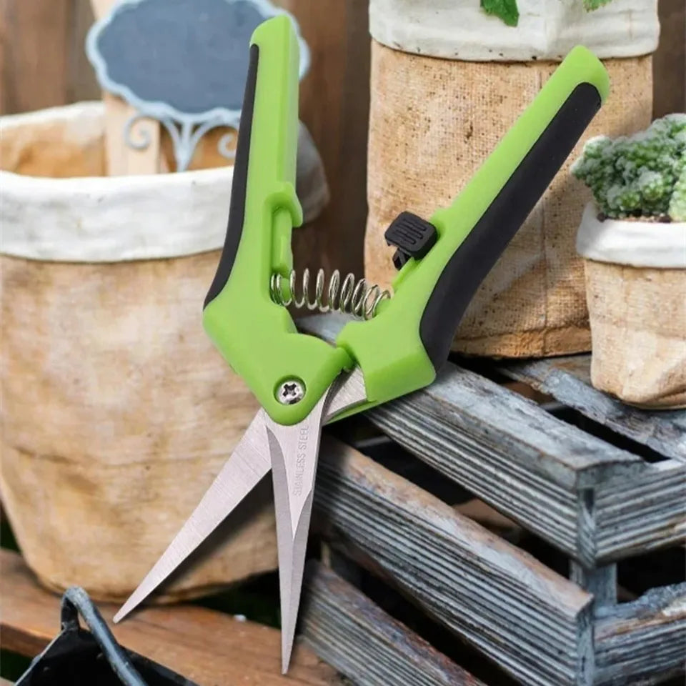 Stainless Steel Pruning Shears Handheld Garden Scissors Practical Trimming Tool for Branches Flowers and Household Plant Care