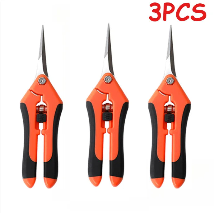 Stainless Steel Pruning Shears Handheld Garden Scissors Practical Trimming Tool for Branches Flowers and Household Plant Care