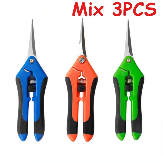 Stainless Steel Pruning Shears Handheld Garden Scissors Practical Trimming Tool for Branches Flowers and Household Plant Care
